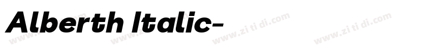 Alberth Italic字体转换